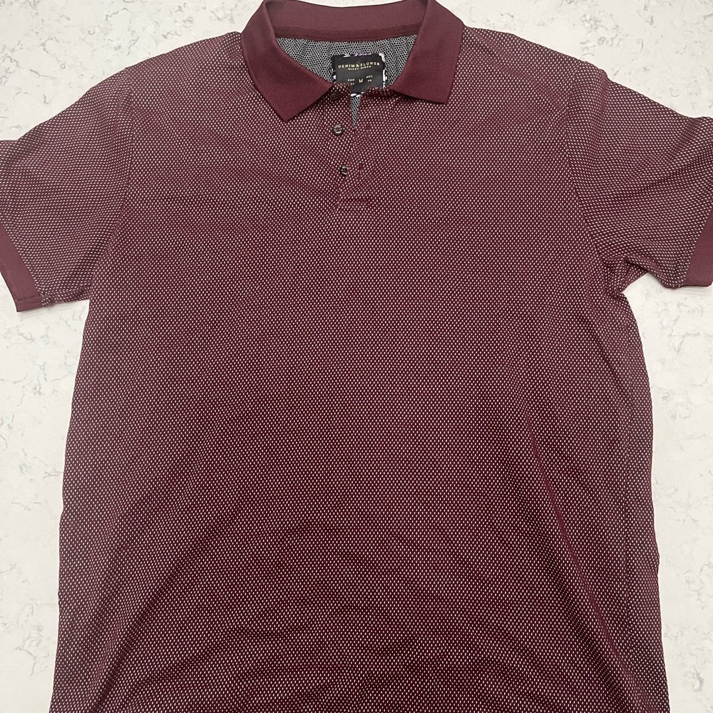 Ricky Singh Denim & Flower Polo Shirt